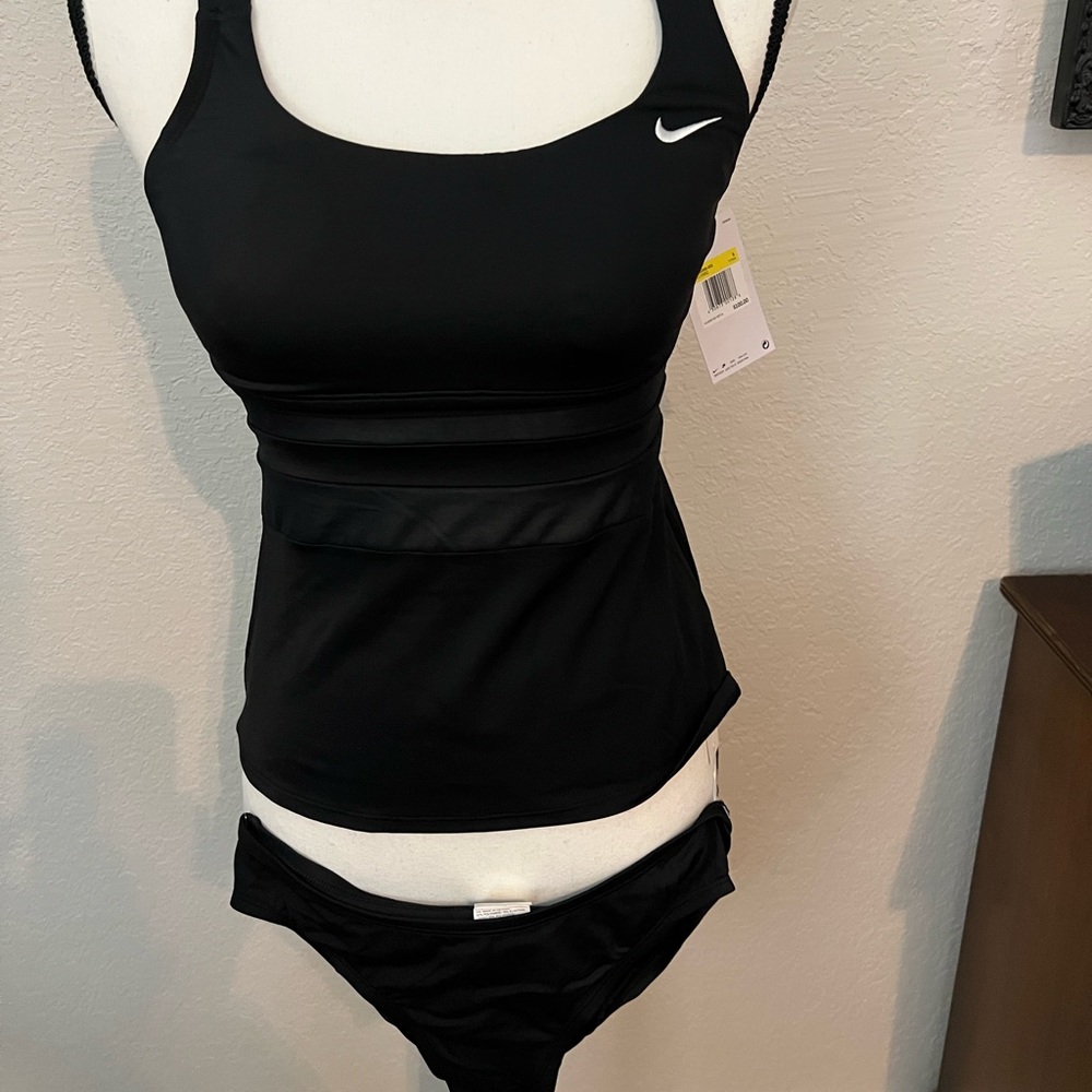 NWT Nike 2 piece black tankini